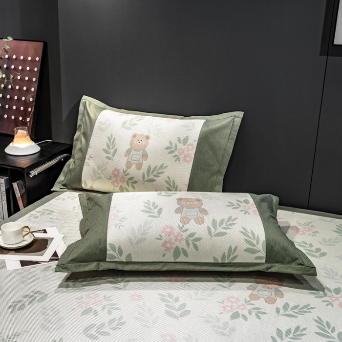 91家纺网 家纺一手货源 找家纺 （总）全季家居 2023新款A类数码印花冰藤席三件套床席款