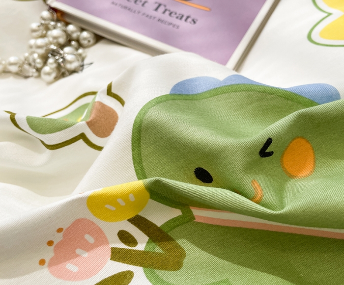 91家纺网 家纺一手货源 找家纺 绵庭 2023新款12868全棉ins小清新印花四件套 魔法龙