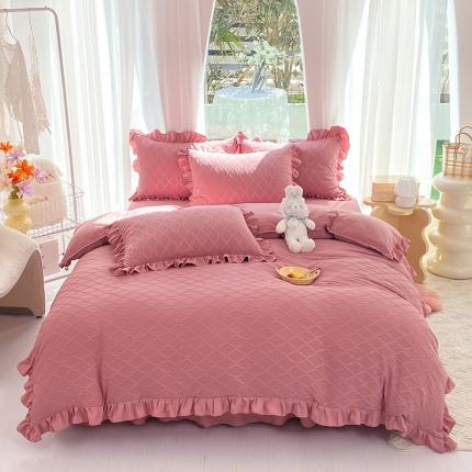 91家纺网 家纺一手货源 找家纺 （总）芭比蔓家 2024新款艾伦系列水洗棉提花四件套