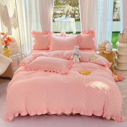 91家纺网 家纺一手货源 找家纺 （总）芭比蔓家 2024新款艾伦系列水洗棉提花四件套