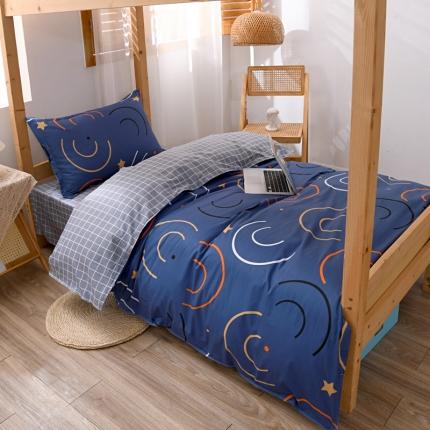 91家纺网 家纺一手货源 找家纺 (总)茗婷 2025新款纯棉学生上下铺床单床笠三件套六件套