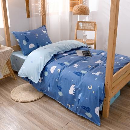 91家纺网 家纺一手货源 找家纺 (总)茗婷 2025新款纯棉学生上下铺床单床笠三件套六件套