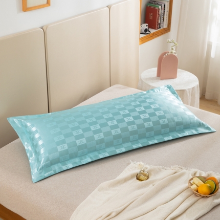 91家纺网 家纺一手货源 找家纺 （总）喜相逢家纺 2024新款D23-可水洗夏凉冰丝双人枕套