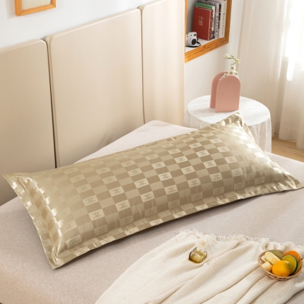 91家纺网 家纺一手货源 找家纺 （总）喜相逢家纺 2024新款D23-可水洗夏凉冰丝双人枕套