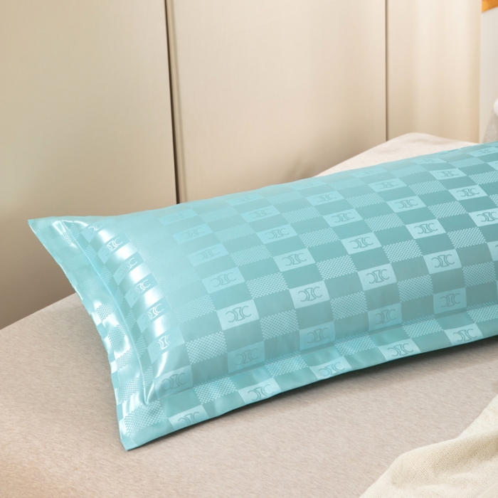 91家纺网 家纺一手货源 找家纺 （总）喜相逢家纺 2024新款D23-可水洗夏凉冰丝双人枕套