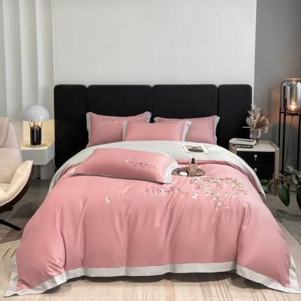 91家纺网 家纺一手货源 找家纺 （总）七七 2025新款绣花全棉四件套-布兰卡