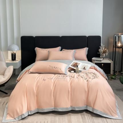 91家纺网 家纺一手货源 找家纺 （总）七七 2025新款绣花全棉四件套-布兰卡