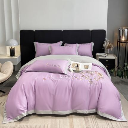 91家纺网 家纺一手货源 找家纺 （总）七七 2025新款绣花全棉四件套-布兰卡