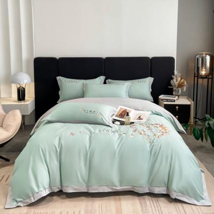 91家纺网 家纺一手货源 找家纺 （总）七七 2025新款绣花全棉四件套-布兰卡