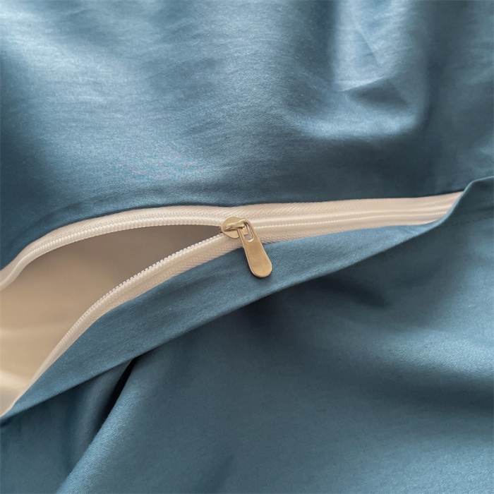 91家纺网 家纺一手货源 找家纺 蓝米卡夫 2024全棉高级感长绒棉刺绣-索菲-单被套 索菲-月光蓝调