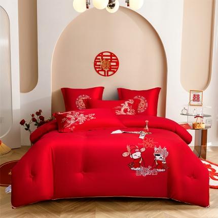 91家纺网 家纺一手货源 找家纺 （总）2025新款水洗磨毛婚庆大豆被子被芯