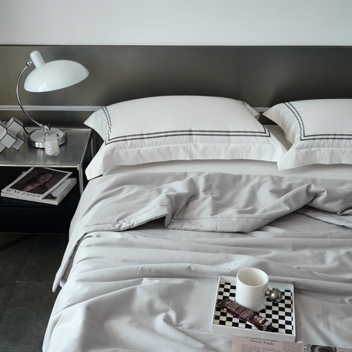 91家纺网 家纺一手货源 找家纺 (总)榻尚 2023新款100支贡缎长绒棉超柔夏被空调被子被芯