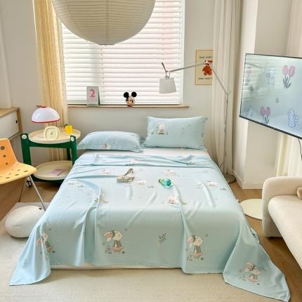 91家纺网 家纺一手货源 找家纺 （总）麻依 2023新款竹纤维凉席三件套床单