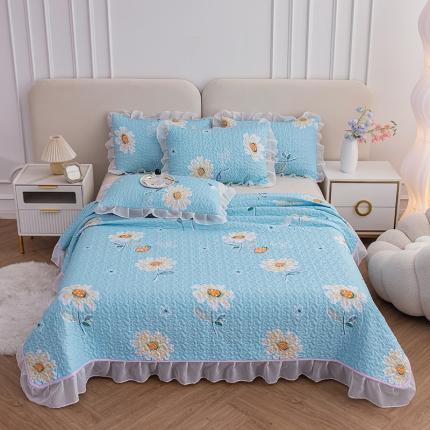 91家纺网 家纺一手货源 找家纺 梓依 2023新款 亲肤夹棉床盖系列 雏菊