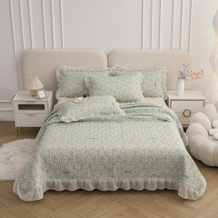 91家纺网 家纺一手货源 找家纺 （总）梓依 2023新款 亲肤夹棉床盖系列