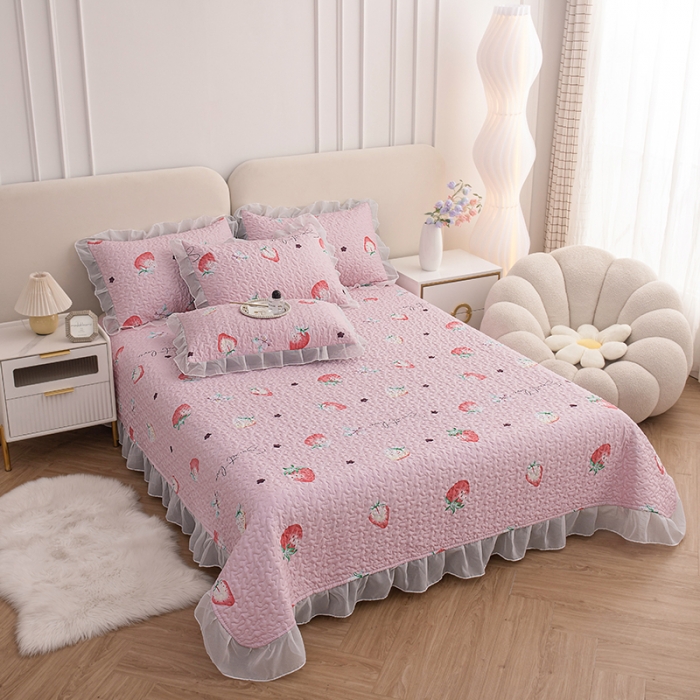 91家纺网 家纺一手货源 找家纺 （总）梓依 2023新款 亲肤夹棉床盖系列