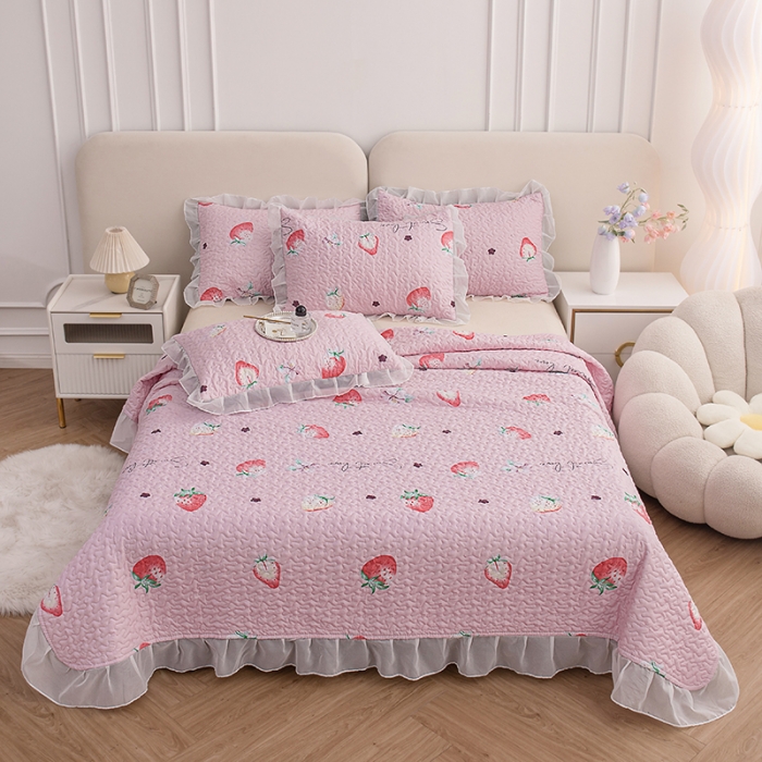 91家纺网 家纺一手货源 找家纺 （总）梓依 2023新款 亲肤夹棉床盖系列