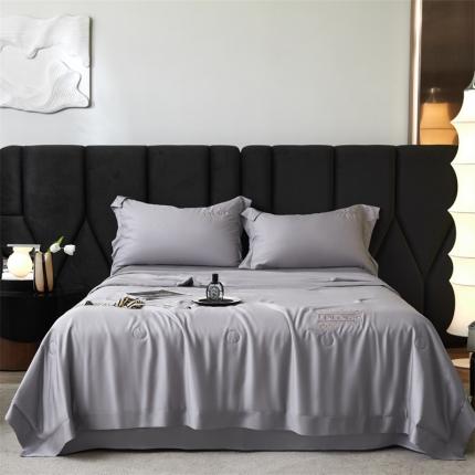 新款森氧丝A类莱赛尔55%大豆抗菌夏被（迹风系列风格1) 迹风薄雾灰