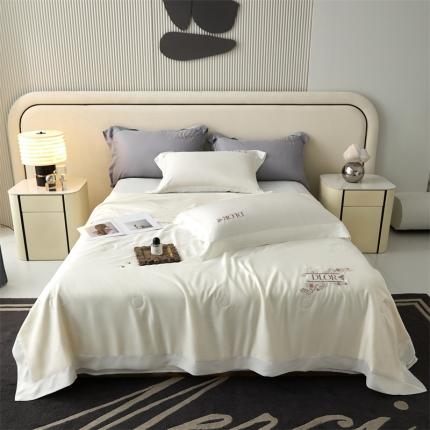 91家纺网 家纺一手货源 找家纺 头等舱2023新款森氧丝A类莱赛尔55%大豆抗菌夏被（迹风系列风格2)