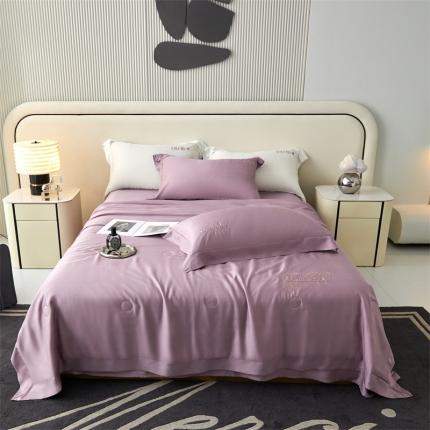 91家纺网 家纺一手货源 找家纺 头等舱2023新款森氧丝A类莱赛尔55%大豆抗菌夏被（迹风系列风格2)