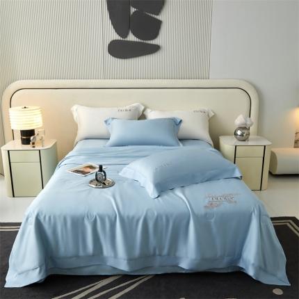 91家纺网 家纺一手货源 找家纺 头等舱2023新款森氧丝A类莱赛尔55%大豆抗菌夏被（迹风系列风格2)