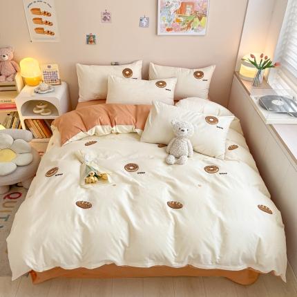 91家纺网 家纺一手货源 找家纺 （总）丽涵 2025新款全棉毛巾绣花小清新四件套学生三件套（含买家秀）