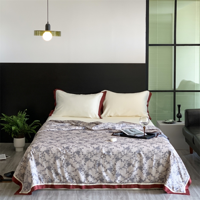 91家纺网 家纺一手货源 找家纺 汇庭 2023新款 雅丝系列夏被 微微安