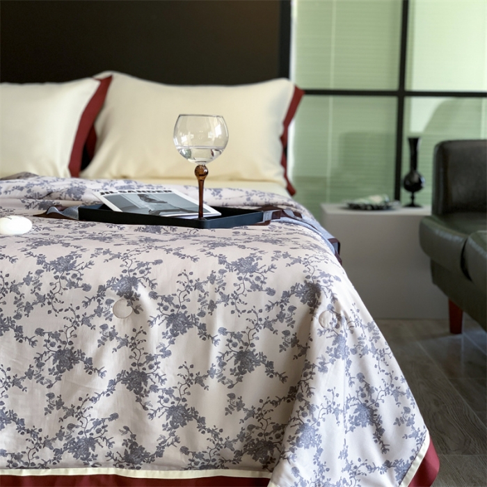 91家纺网 家纺一手货源 找家纺 汇庭 2023新款 雅丝系列夏被 微微安