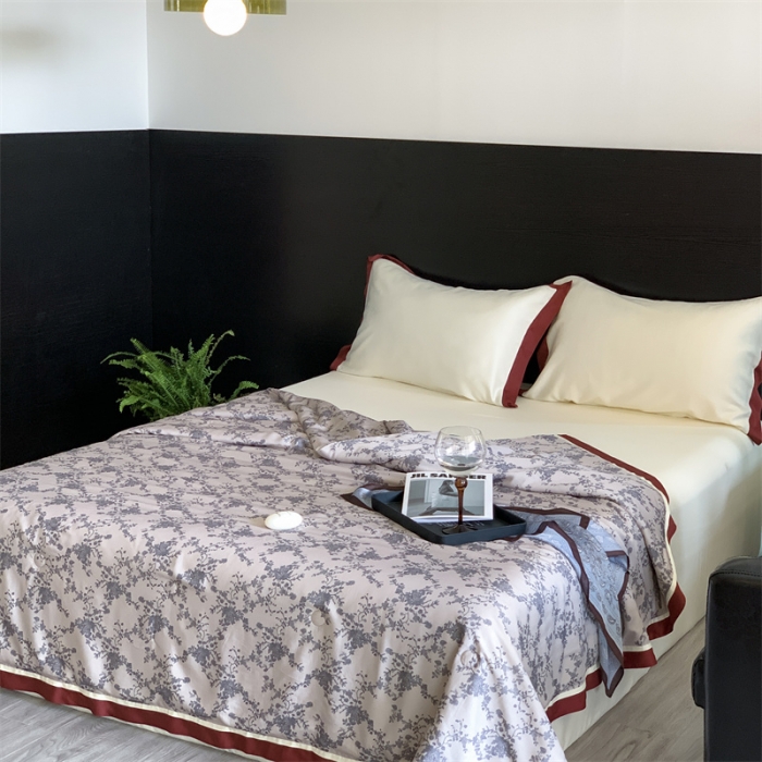 91家纺网 家纺一手货源 找家纺 汇庭 2023新款 雅丝系列夏被 微微安