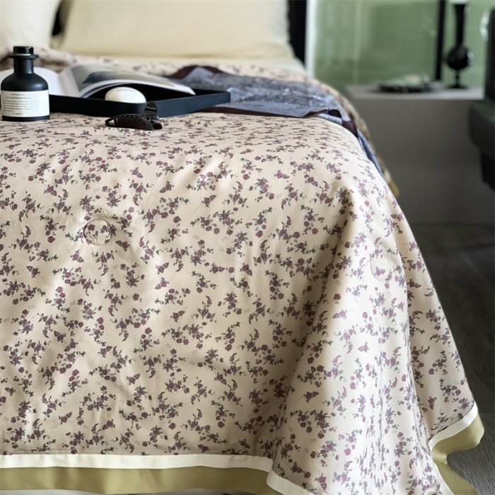 91家纺网 家纺一手货源 找家纺 汇庭 2023新款 雅丝系列夏被 欧粒米