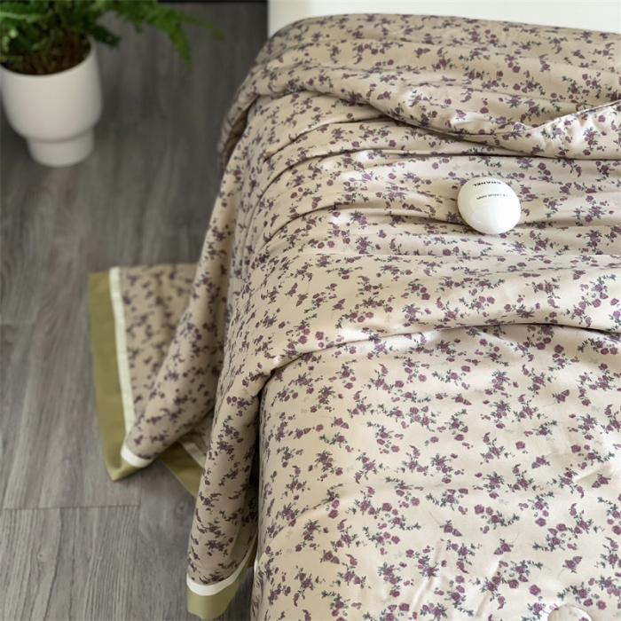 91家纺网 家纺一手货源 找家纺 汇庭 2023新款 雅丝系列夏被 欧粒米