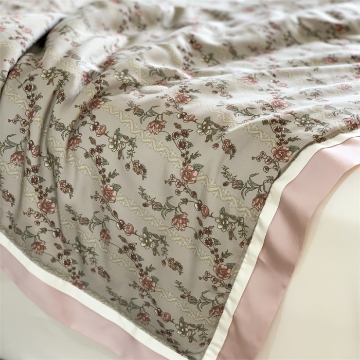 91家纺网 家纺一手货源 找家纺 汇庭 2023新款 雅丝系列夏被欧娜