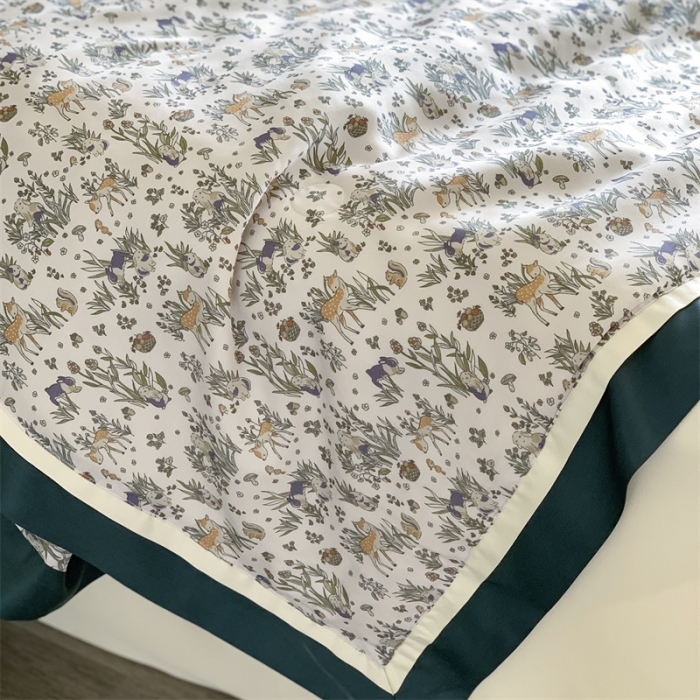 91家纺网 家纺一手货源 找家纺 汇庭 2023新款 雅丝系列夏被寻觅兔