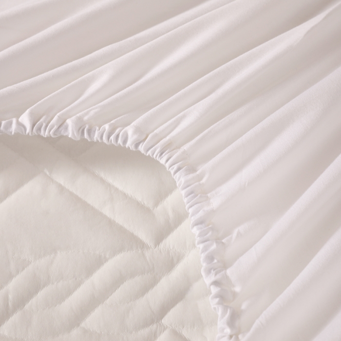 91家纺网 家纺一手货源 找家纺 豪选2025新款全棉防水床笠 纯白色