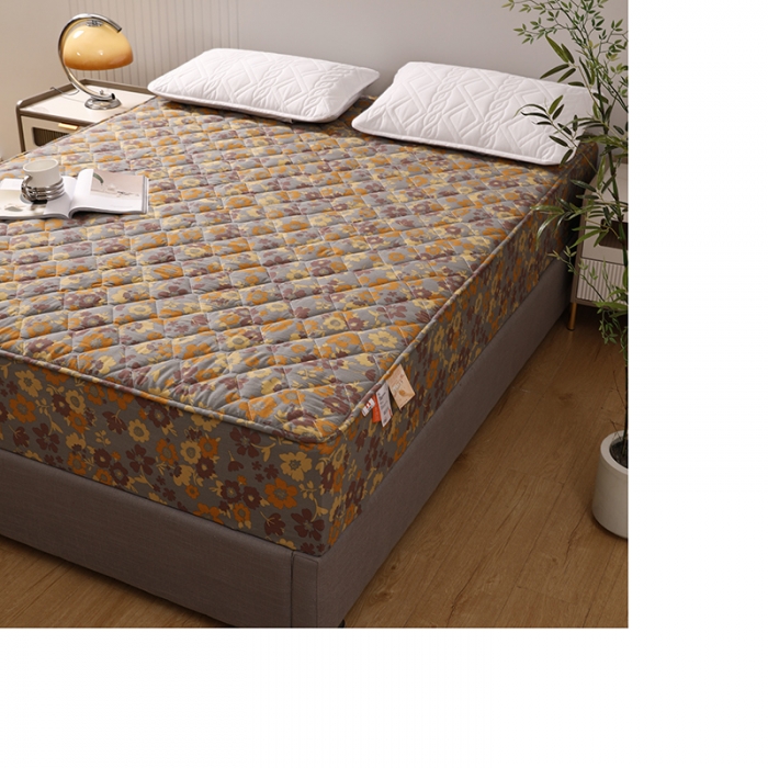 91家纺网 家纺一手货源 找家纺 豪选2025新款全棉防水床笠 蓝底花