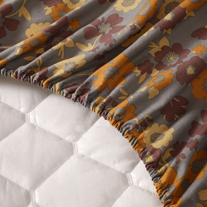 91家纺网 家纺一手货源 找家纺 豪选2025新款全棉防水床笠 蓝底花