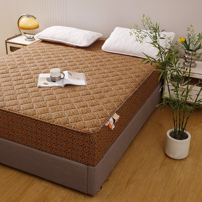 91家纺网 家纺一手货源 找家纺 豪选2025新款全棉防水床笠 黄底小花