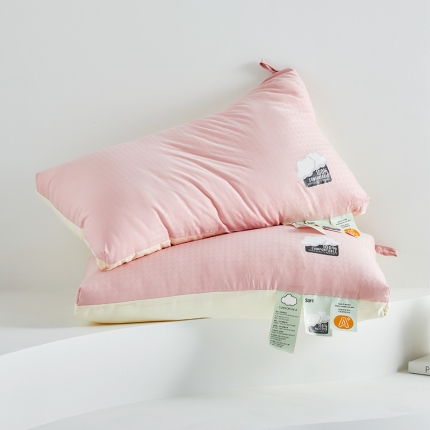 91家纺网 家纺一手货源 找家纺 2025新款 柔软舒睡云柔羽丝绒枕芯 酒店羽丝枕头3色 48*74cm