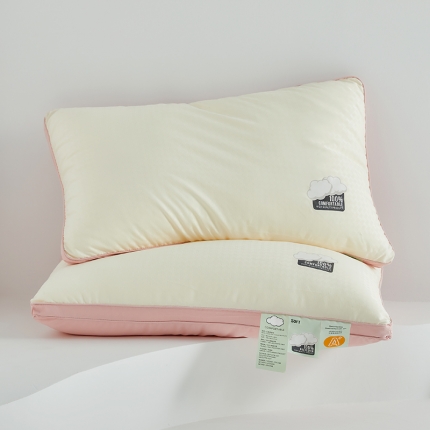 91家纺网 家纺一手货源 找家纺 2023新款 柔软舒睡云柔羽丝绒枕芯 酒店羽丝枕头3色 48*74cm