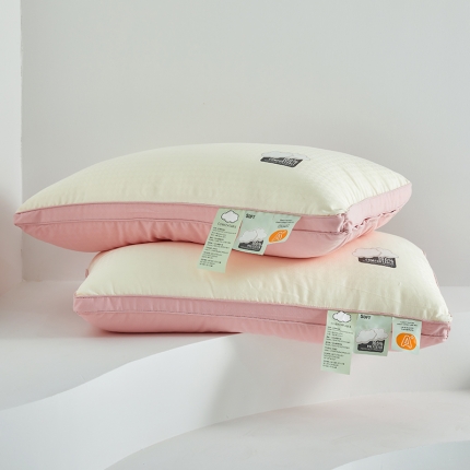 91家纺网 家纺一手货源 找家纺 2023新款 柔软舒睡云柔羽丝绒枕芯 酒店羽丝枕头3色 48*74cm