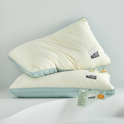 91家纺网 家纺一手货源 找家纺 2023新款 柔软舒睡云柔羽丝绒枕芯 酒店羽丝枕头3色 48*74cm