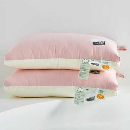 91家纺网 家纺一手货源 找家纺 2025新款 柔软舒睡云柔羽丝绒枕芯 酒店羽丝枕头3色 48*74cm