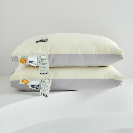 91家纺网 家纺一手货源 找家纺 2025新款 柔软舒睡云柔羽丝绒枕芯 酒店羽丝枕头3色 48*74cm