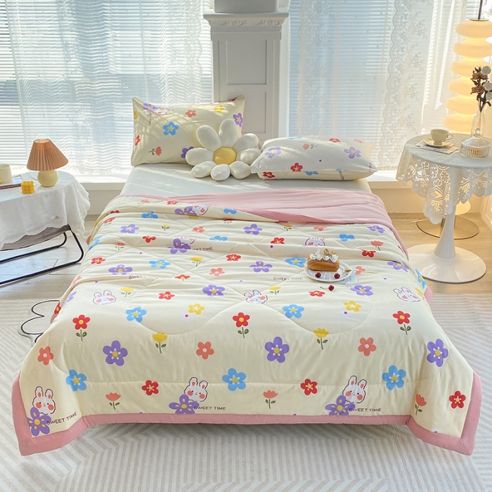 91家纺网 家纺一手货源 找家纺 (总)梦初语2023新疆棉花被子空调被夏季宿舍单人薄款夏凉被芯可机洗