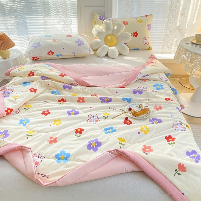 91家纺网 家纺一手货源 找家纺 (总)梦初语2023新疆棉花被子空调被夏季宿舍单人薄款夏凉被芯可机洗