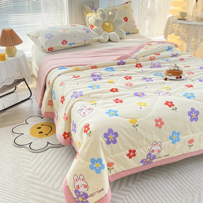 91家纺网 家纺一手货源 找家纺 (总)梦初语2023新疆棉花被子空调被夏季宿舍单人薄款夏凉被芯可机洗