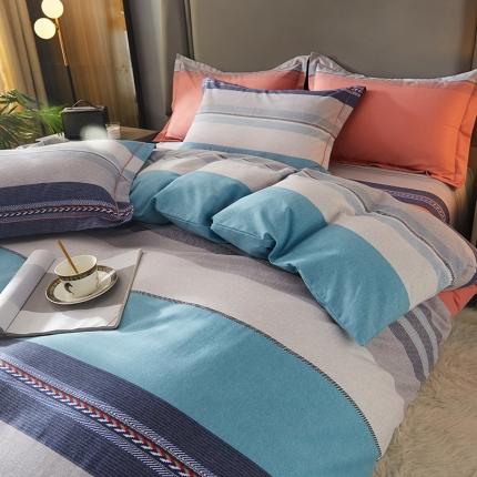 91家纺网 家纺一手货源 找家纺 幸嘉轩 2025新款全棉秋冬加厚保暖喷气磨毛纯棉印花四件套 波尔多-粉