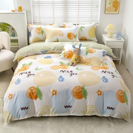 91家纺网 家纺一手货源 找家纺 （总）大G 2024新款140克印花磨毛四件套