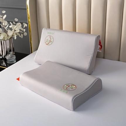萌番宝 2023新款天丝护颈枕冰丝枸杞天然乳胶枕 气质灰40*60cm
