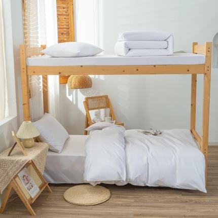 91家纺网 家纺一手货源 找家纺 总酒店纯色60全棉13372学生宿舍床上用品三件套酒店宾馆民宿布草套件